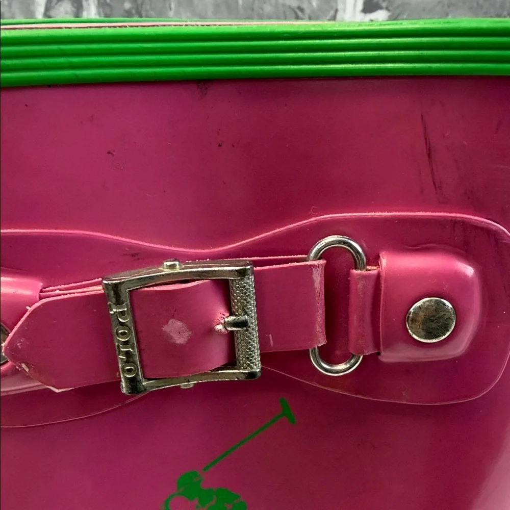 Pink Ralph Lauren Rain Boots with Green‎ Logo